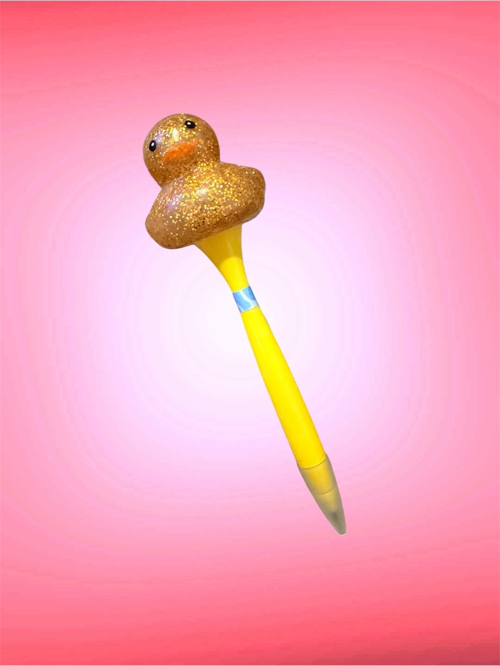 New with tags Rubber Duck Pen Yellow GlitterDuck